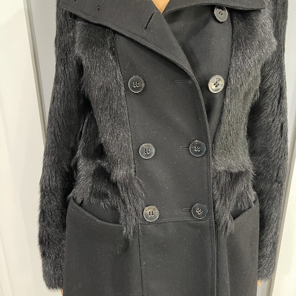 RARE Burberry Wool Trench Coat - Picture 4 of 16